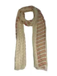 Dupatta de Poliéster y Chifón Blanco con Estampado Geométrico para Mujer, Ligera, Suave, Estilo Étnico Tradicional, Elegante y Moderna - Product Image 4