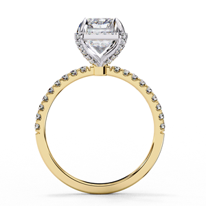Anillo de Compromiso Clásico con Diamante Cultivado en Laboratorio de 3 Quilates, Corte Radiante, Oro de 14K, Certificado IGI, VS1, Diamante E, para Aniversario o Boda - Product Image 3