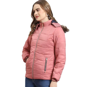 Parka matelassée à capuche pour homme avec garniture en fourrure, coque respirante en polyester/coton, fermeture éclair, col montant, style streetwear - Product Image 2