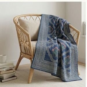 Hand Block Printed Cotton Sanganer Queen Size Kantha <b>Throw</b> <b>Large</b> Width Handmade Indian Quilt Traditional Bedroom Bedroom Textile - Product Image 4
