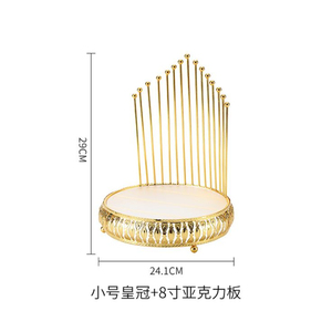 High Grade Gold Plated Prime Quality Metal Made Fancy Stylish Designer Elegant Look Hot Selling Luxury Cake Stand From India - Product Image 1
