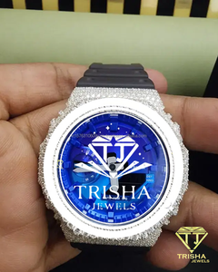 Reloj Exclusivo con Esfera Azul y Diamantes Moissanite VVS, Colección de Joyería de Plata de Ley 925 - Product Image 4
