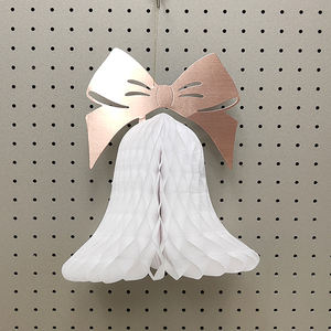 bell shape of paper <b>honeycomb</b> <b>decoration</b> for wedding christmas event - Product Image 2