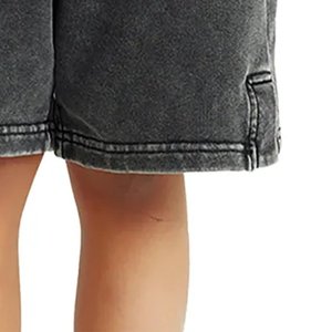 Wholesale Custom Logo Men's Acid Wash <b>Shorts</b> Oversized Street Style Casual Cotton <b>Lounge</b> <b>Shorts</b> Elastic Waist Trendy Summer Wear - Product Image 5