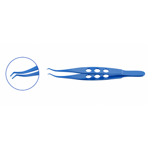 Pinzas Oftálmicas de Titanio Azul de Alta Calidad Castroviejo Colibri, Instrumento Quirúrgico para Agarrar Tejido Corneal con Precisión - Product Image 5