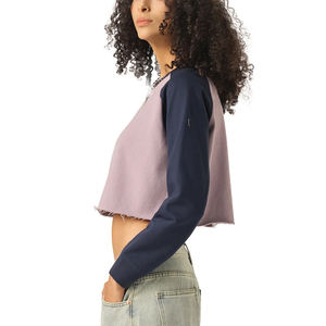 Sudadera al por mayor OEM de 380 GSM de alto gramaje para mujer, cuello redondo, manga regular, gruesa, estilo universitario, casual, unisex - Product Image 3