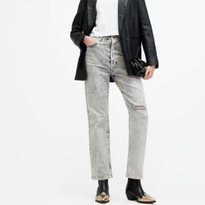 Jeans de Cintura Media para Mujer, Impresión de Logotipo Personalizado, Estilo Retro Vintage, Pantalones Largos de Corte Recto, Servicio OEM - Product Image 1