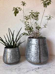 Macetas de metal galvanizado hechas a mano para decoración del hogar y el Jardín-Tamaño y color personalizables Boughpot de suelo de alta calidad - Product Image 2