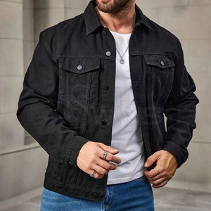 Chaqueta de Mezclilla para Hombre, Invierno, 100% Algodón, Calidad Premium, Informal, Transpirable, Servicio OEM con Logotipo Frontal para Adultos, Nueva Llegada - Product Image 4