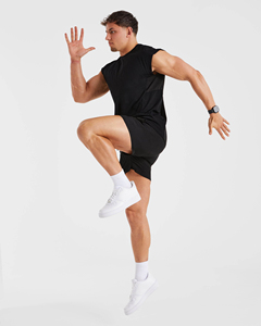 T-shirt sans manches pour homme, tissu léger, coupe confortable pour l'entraînement, la gym, les exercices, vêtements de sport modernes, débardeur respirant - Product Image 2