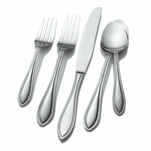 Ensemble de couverts classiques en acier inoxydable plaqué argent, finition miroir, pour mariage, style occidental, kit de 4 pièces - Product Image 5