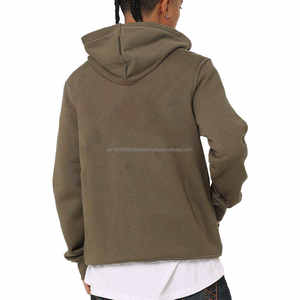 Sudadera con capucha lisa en blanco de peso pesado con cremallera para hombre, ropa de calle recortada, sudaderas con cremallera y hombros caídos, sudaderas de alta calidad - Product Image 5