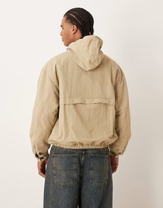 Men's Hooded Windbreaker <b>Jacket</b> Solid Color Zipper Closure Sporty Casual Outdoor Wear Spring Polyester Material - Product Image 5