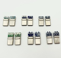 Adaptador USB 3,1 tipo C con enchufe macho a hembra de 24 pines 5A Cable de soldadura 24P Módulo de soporte de placa PCB