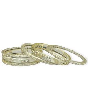 Premium <b>Clear</b> Acrylic Bangles Set with Crystal Stone Detailing Stylish Lightweight Daily Wear Jewellery Wholesale Price - Product Image 3