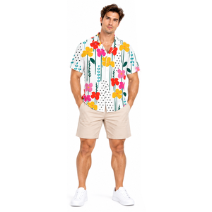 Mens Sublimation Resort Shirt Tropical Beach Fashion Lightweight Quick Dry <b>Button</b> <b>Up</b> Summer Holiday Printed Clothing - Product Image 5