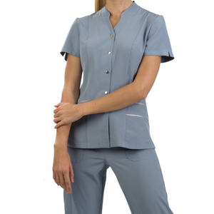 Tunique de Salon de Beauté en Gros, Haut d'Uniforme Fantaisie pour Coiffeur, Blouse d'Infirmière Respirante pour Hôpital - Product Image 1