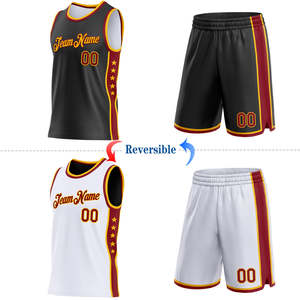 Premium Sublimation Reversible Hoops Uniform Custom Blank Athletic Apparel Quick Dry Teamwear Breathable Sports Top and Shorts - Product Image 1