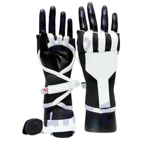 ถุงมือ MMA ออกแบบตามสั่งจากโรงงาน วัสดุ PVC ปิดแบบผูกเชือก โลโก้สั่งทำได้ สำหรับการฝึกซ้อมมวยและศิลปะการต่อสู้ - Product Image 3