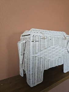 Panier en osier vintage en forme d'éléphant avec couvercle, paniers de rangement faits à la main, rotin naturel, multifonctionnel moderne, fabriqué au Vietnam - Product Image 4