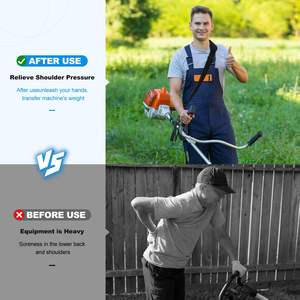 Trimmer Shoulder <b>Strap</b> Universal Weed Wacker <b>Strap</b> Upgraded <b>Adjustable</b> Anti-Slip Nylon Brush Cutter Harness Blower <b>Straps</b> - Product Image 6