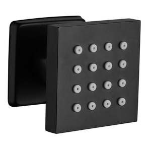 Système de douche complet noir mat de 10 pouces avec douchette à effet pluie carrée et 3 jets latéraux – Accessoires de salle de bain de qualité - Product Image 4
