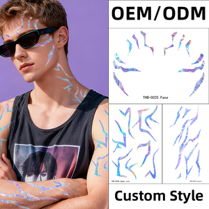 <span class=keywords><strong>Tatuaggi</strong></span> Temporanei Impermeabili per Cosplay, Decorazioni per Feste a Tema Indiano Bianco, Accessori per Ragazze K-pop e <span class=keywords><strong>Anime</strong></span>, Demon Hunters - Product Image 4