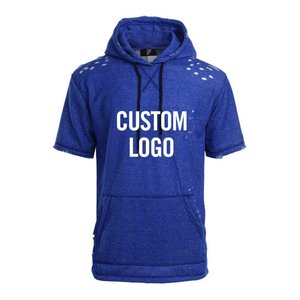 <b>Men</b>’s Distressed Short Sleeve Hoodie – Casual Streetwear <b>Pullover</b> - Product Image 1
