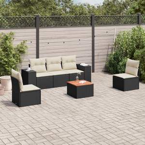 Set divano da giardino nero - Product Image 1