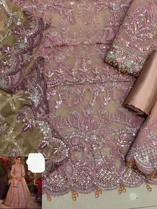 Camisa de chifón con bordado pesado de última moda india y pakistaní con Gharara de trabajo manual pesado, vestido de gran venta 2022 - Product Image 2