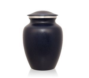 Modern Metal Cremation Urn with Gold Accent Lid for Human Ashes <b>Memorial</b> Funeral ashes urn home decor - Product Image 1
