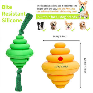 ของเล่นสุนัขรูปไจโรสโคปแบบมีปฏิสัมพันธ์ ช่วยทำความสะอาดฟัน ฝึกพฤติกรรม และกัดแทะได้นาน ผลิตจากซิลิโคนอย่างดี เป็นมิตรต่อสิ่งแวดล้อม ขายดี - Product Image 6