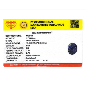 Natural Lapis Lazuli Loose Gemstone 8.65 Carat for Fine Jewelry - Product Image 4