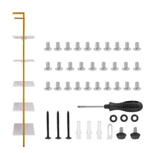 Scaffale a parete aperto in metallo 24x11.8in, kit libreria a 5 livelli con ripiano portaoggetti in ferro - Product Image 1