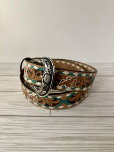 Wholesale Custom Western Dress Buckle Tooled <b>Belt</b> for Men Women Cowgirl Cowboy <b>Belt</b> - Product Image 3