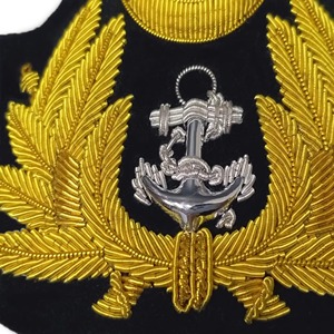 Mejor parche bordado artesanal de bullion sobre fieltro negro, insignia bordada para blazer, hecho a mano en Estados Unidos, tela de sarga de moda 2026 - Product Image 6