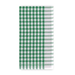 Serviettes de cuisine promotionnelles vertes et blanches à motif à carreaux, serviettes de cuisine douces pour usage domestique - Product Image 2
