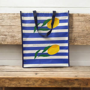 Sac à provisions RPET réutilisable 120 g/m² écologique personnalisé Impression de logo Cadeaux fabriqués au Vietnam Fermeture à l'épaule ECOBAG VINA - Product Image 4