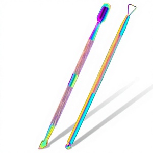 Best Supplier OEM Customizable Beauty Instruments Sustainable Salon Nail Cuticle Pusher Logo Print Professional-grade Dual-Ended - Product Image 1