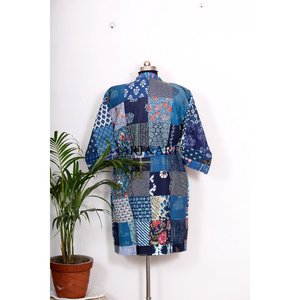 Nouvelle Arrivée Robe Kimono en Soie Imprimée Florale Peignoir de Bain Vêtement de Plage pour Femme Peignoir Kimono de Nuit Robe Kimono en Soie - Product Image 6