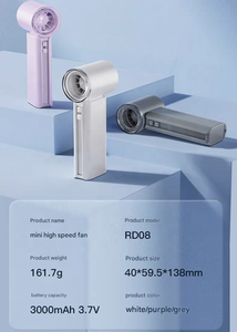 Ventilador de Mano 2025, Nuevo, de Alta Velocidad, con Enfriamiento por Hielo, Motor sin Escobillas, Batería, Pantalla Digital USB, Plegable, Portátil, Mini Turbina para Exteriores - Product Image 6