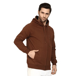 Sweat à capuche zippé streetwear pour homme, 480 GSM, en coton et polyester, molleton épais, veste décontractée à capuche, fabrication OEM, marque privée - Product Image 4
