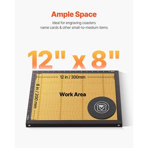 Grabadora y Cortadora Láser CO2 de 80W M2, Máquina de Grabado 3D de Escritorio de 12x8 pulgadas con Eje Rotatorio y Asistencia de Aire - Product Image 3