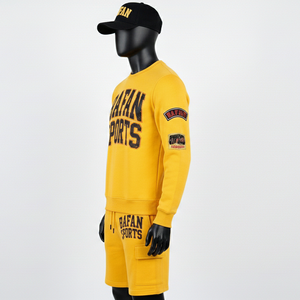 Ensemble sweat-shirt et short pour homme en molleton de coton brossé de haute qualité, toucher doux, logo imprimé personnalisé - Product Image 3