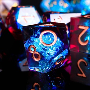 Juego de Dados de Resina de Tamaño Estándar, Dados Poliédricos de Resina Multicolores para Juegos de Mesa de Dungeons and Dragons, Suministros de Juego al por Mayor - Product Image 2