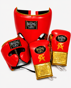 Prix Abordable, Qualité Supérieure, Ensembles de Sparring de Boxe Personnalisés « No Boxing No Life », Gants de Boxe à Lacets avec Logo Personnalisé, Protège-tête et Protège-glandes - Product Image 4