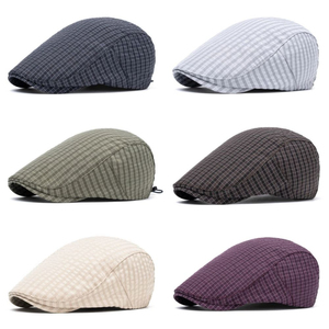 Casquette de gavroche en laine à chevrons, style Baker Boy, pour l'hiver, avec bouton sur le dessus, vente en gros, OEM, ODM, faible MOQ - Product Image 5