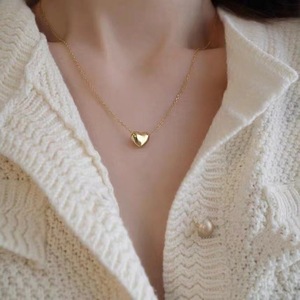 Collier en argent S925 à la mode, avec perle d'amour 3D, chaîne de clavicule, style polyvalent, collier de perle pour bébé, design unique pour femmes - Product Image 2