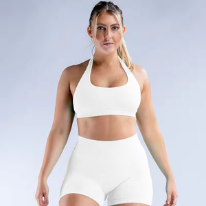 Top Deportivo de Yoga para Mujer, Alta Elasticidad, Secado Rápido, Ajustable, Estilo Halter, Sin Costuras, 3 a 5 Piezas - Product Image 3