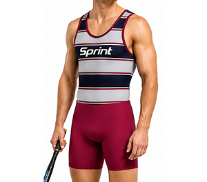 Traje de remo para hombre y mujer, traje de remo de competición de tela elástica con estampado personalizado - Product Image 4